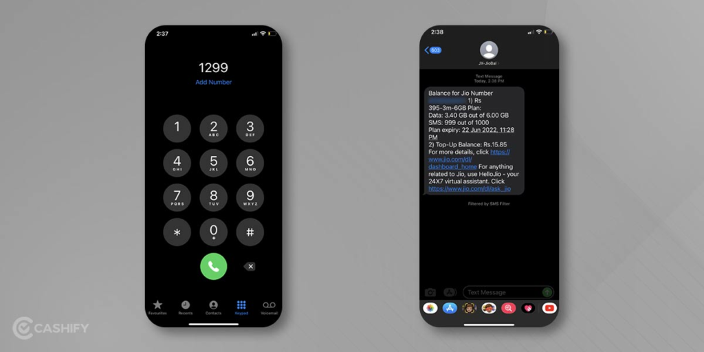 How to Check Jio Plan Validity by SMS